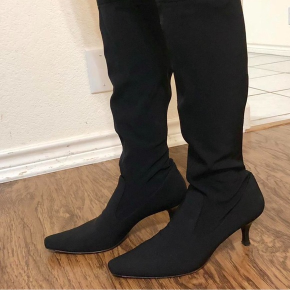 Cole Haan Black Heeled Boots Size 9.5 - Picture 3 of 15